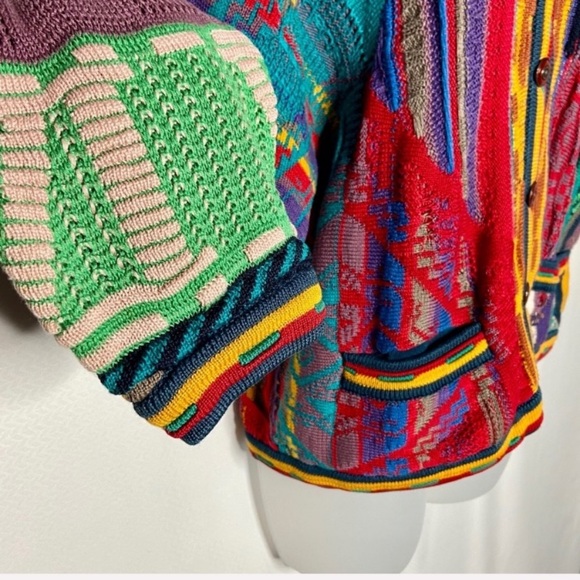 Cuggi vintage rainbow Roman Numerals 80’s cardigan - Picture 6 of 9